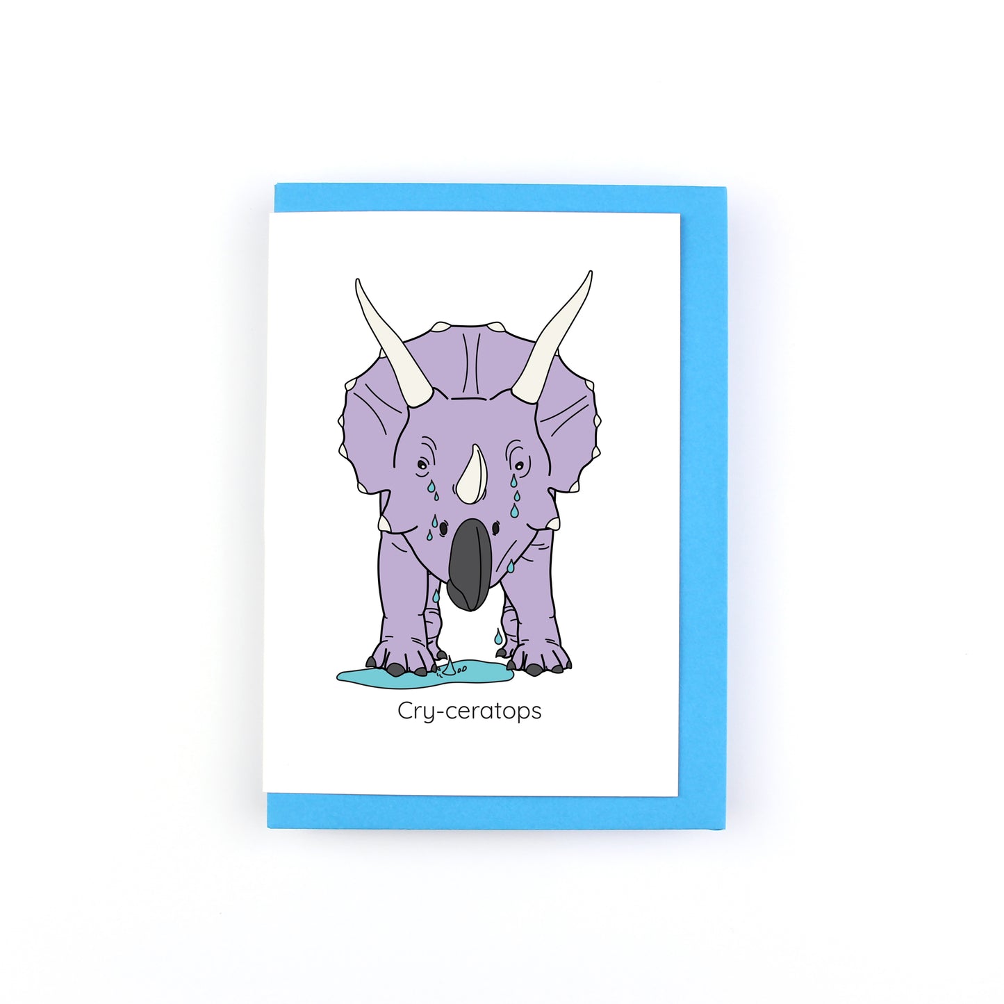 Cry-Ceratops Dinosaur Greeting Card