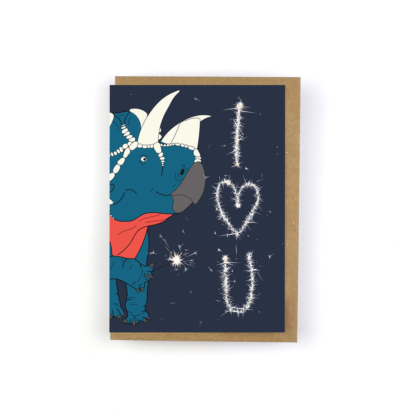 I heart U Dinosaur Greeting Card