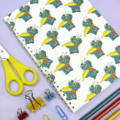 Superhero Dinosaur Spiral Notebook
