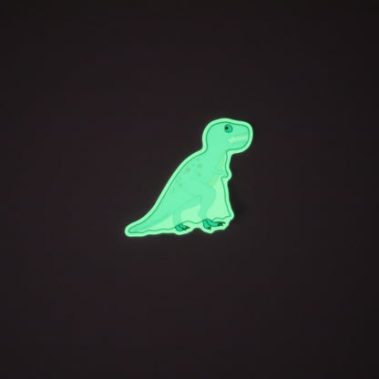 Glow in the dark Ghost Dinosaur Vinyl Sticker