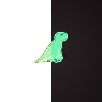 Glow in the dark Ghost Dinosaur Vinyl Sticker