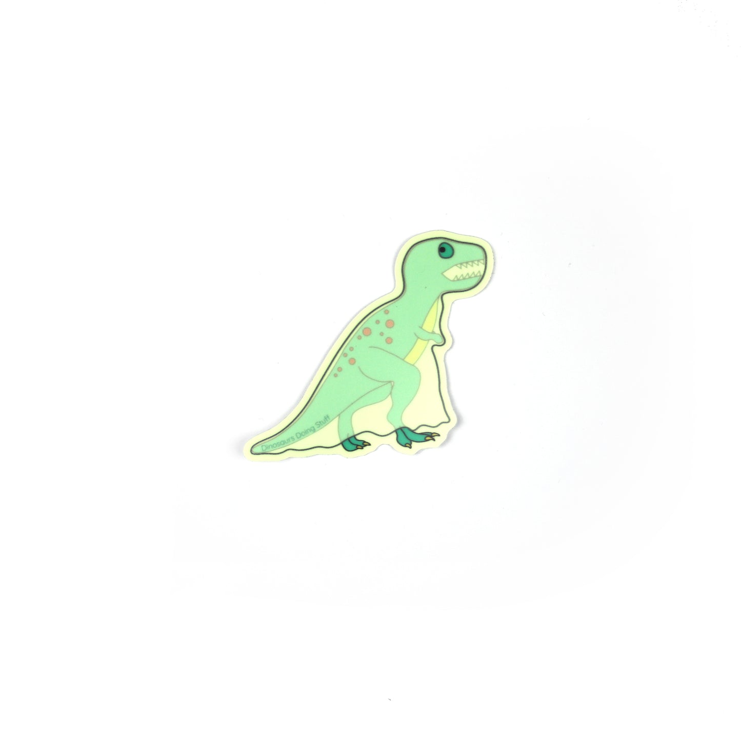 Glow in the dark Ghost Dinosaur Vinyl Sticker