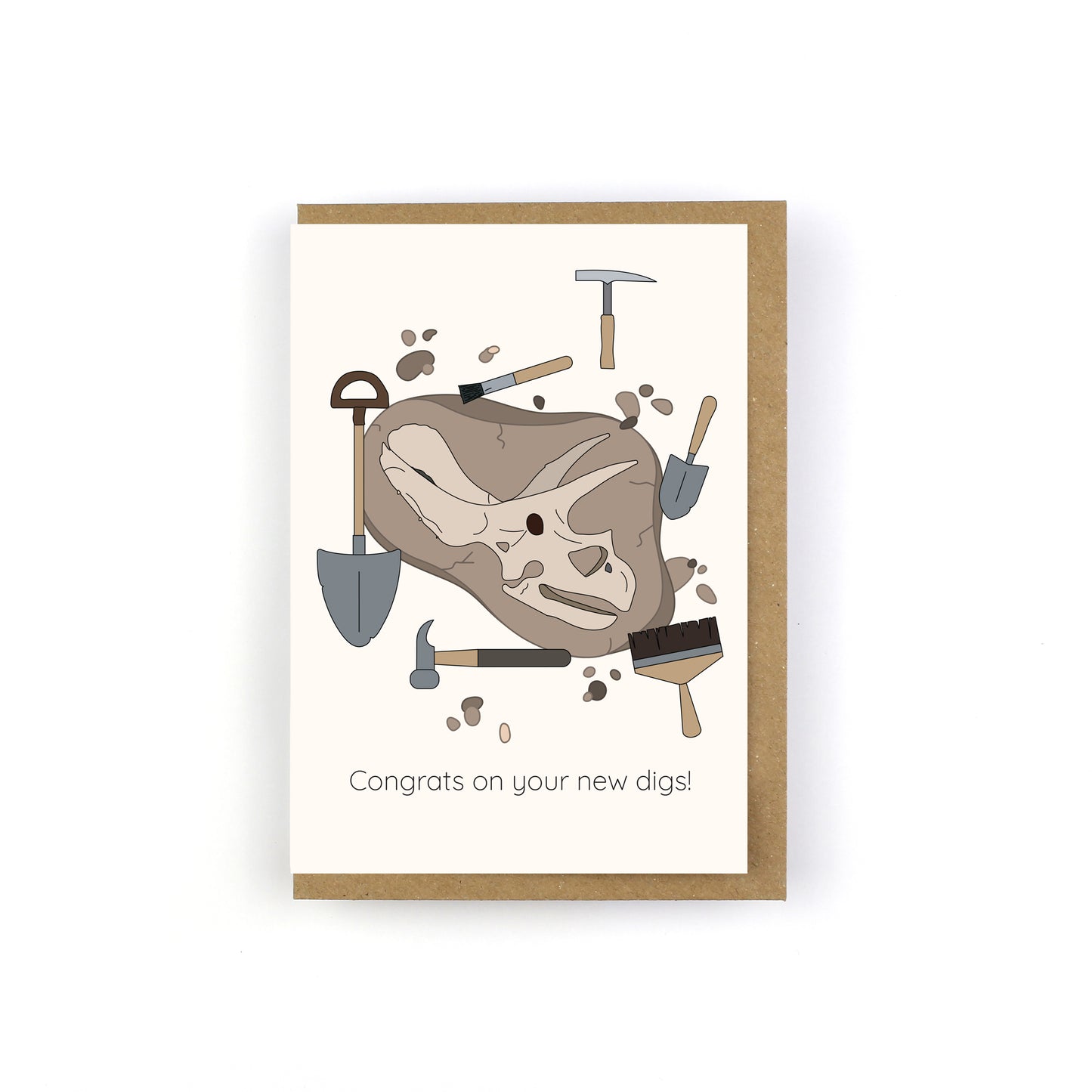 New Digs Dinosaurs Greeting Card