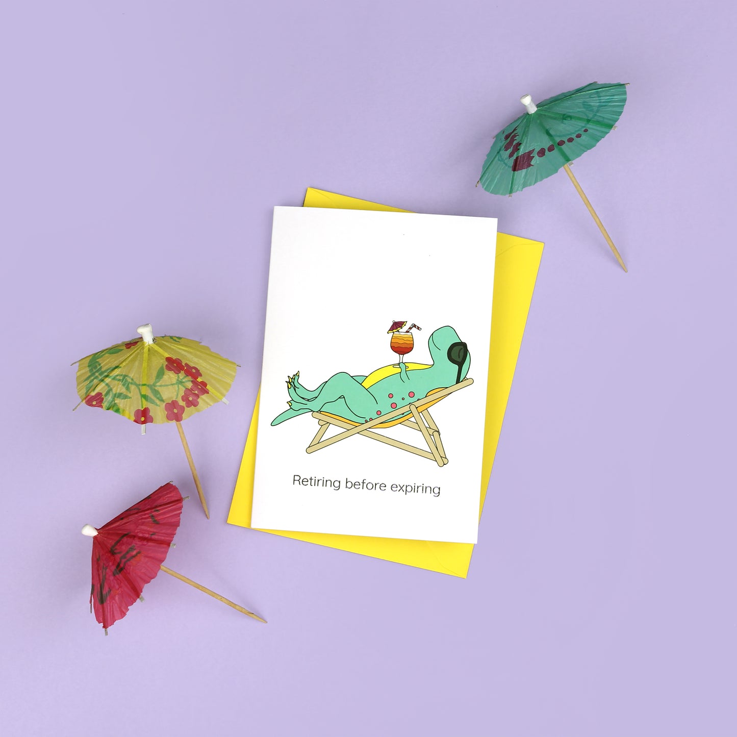Retiring Before Expiring Dinosaur Greeting Card