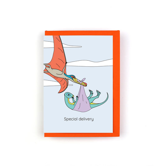 Special Delivery Dinosaur Greeting Card