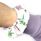 Ballet Dinosaur Cotton scrunchie on a wrist