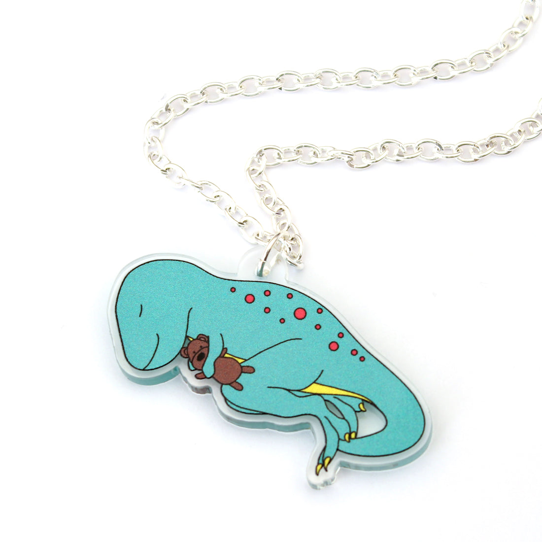 dino-snore t-rex dinosaur necklace