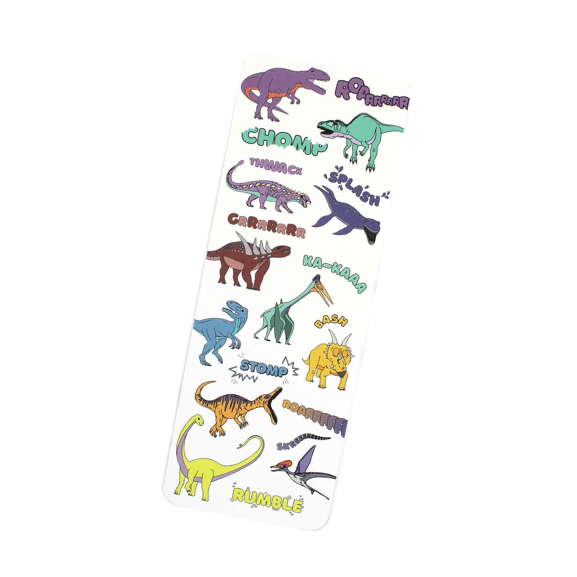 dinosaur words bookmark with no tassel