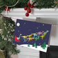 Santa's Sleigh Dinosaurs Christmas Greeting Card
