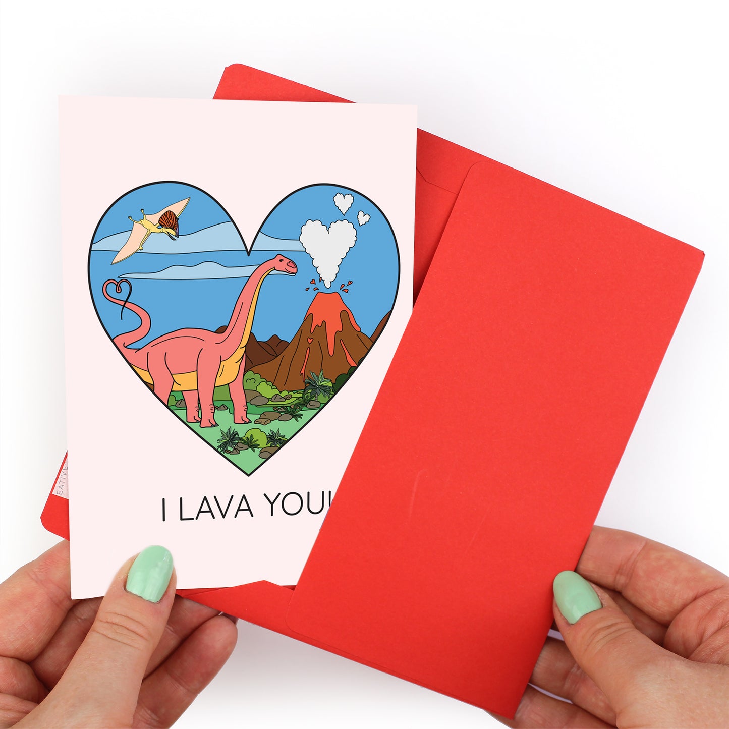 I lava you Dinosaur Greeting Card
