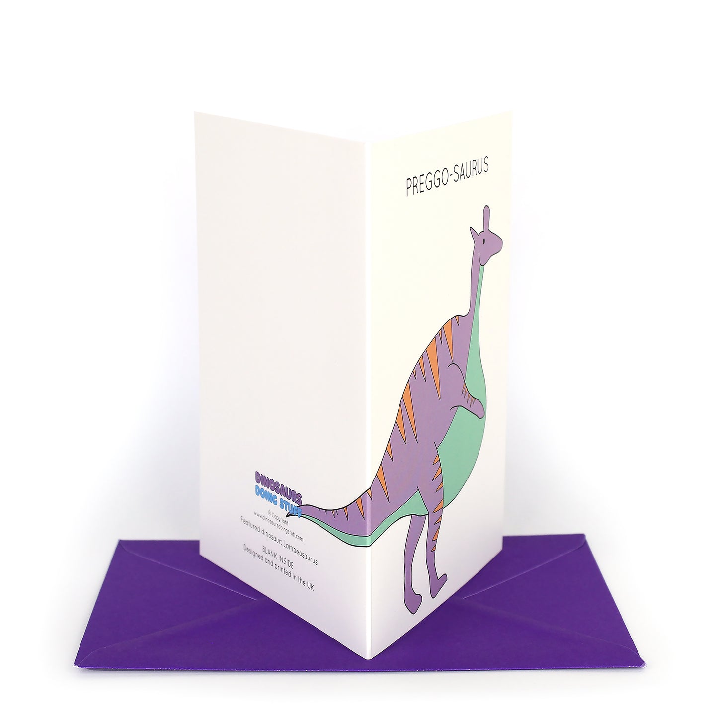 Preggo-saurus Dinosaur Greeting Card