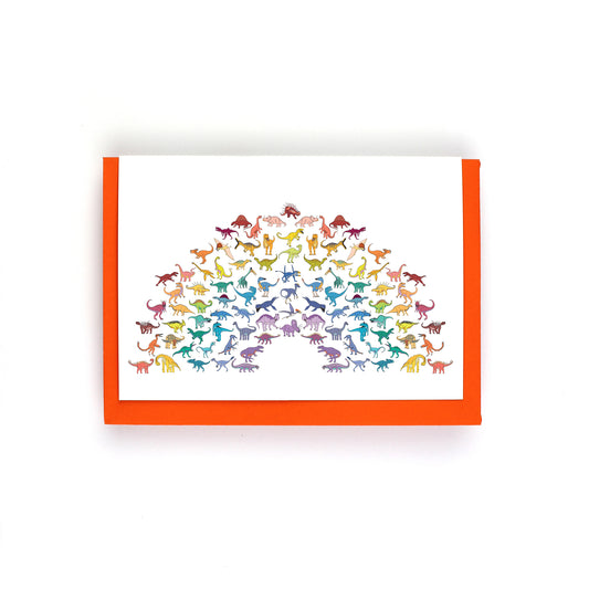 Rainbow Dinosaur Greeting Card