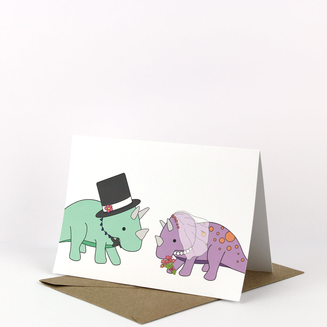 Dinosaur Wedding Greeting Card