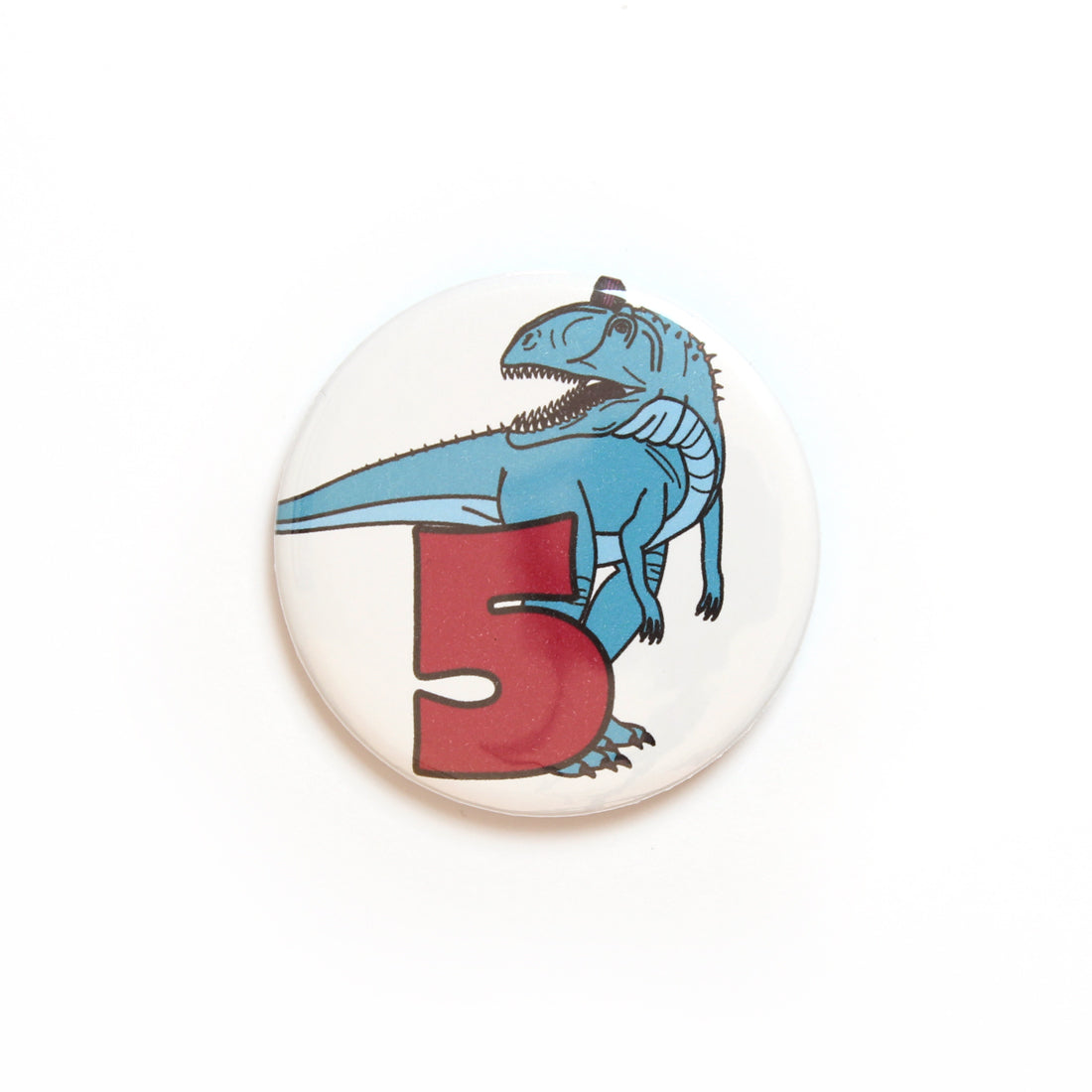dinosaur number 5 badge