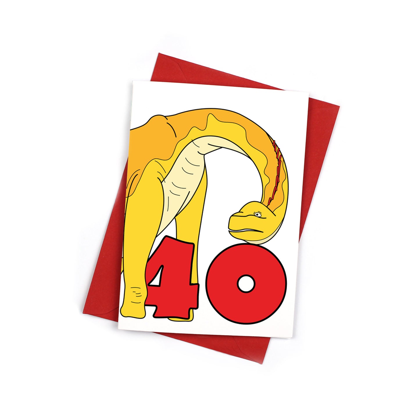 number 40 Dinosaur Greeting card