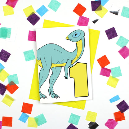 dinosaur number 1 card