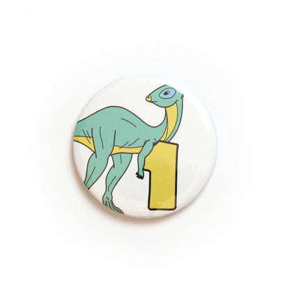 dinosaur number 1 badge