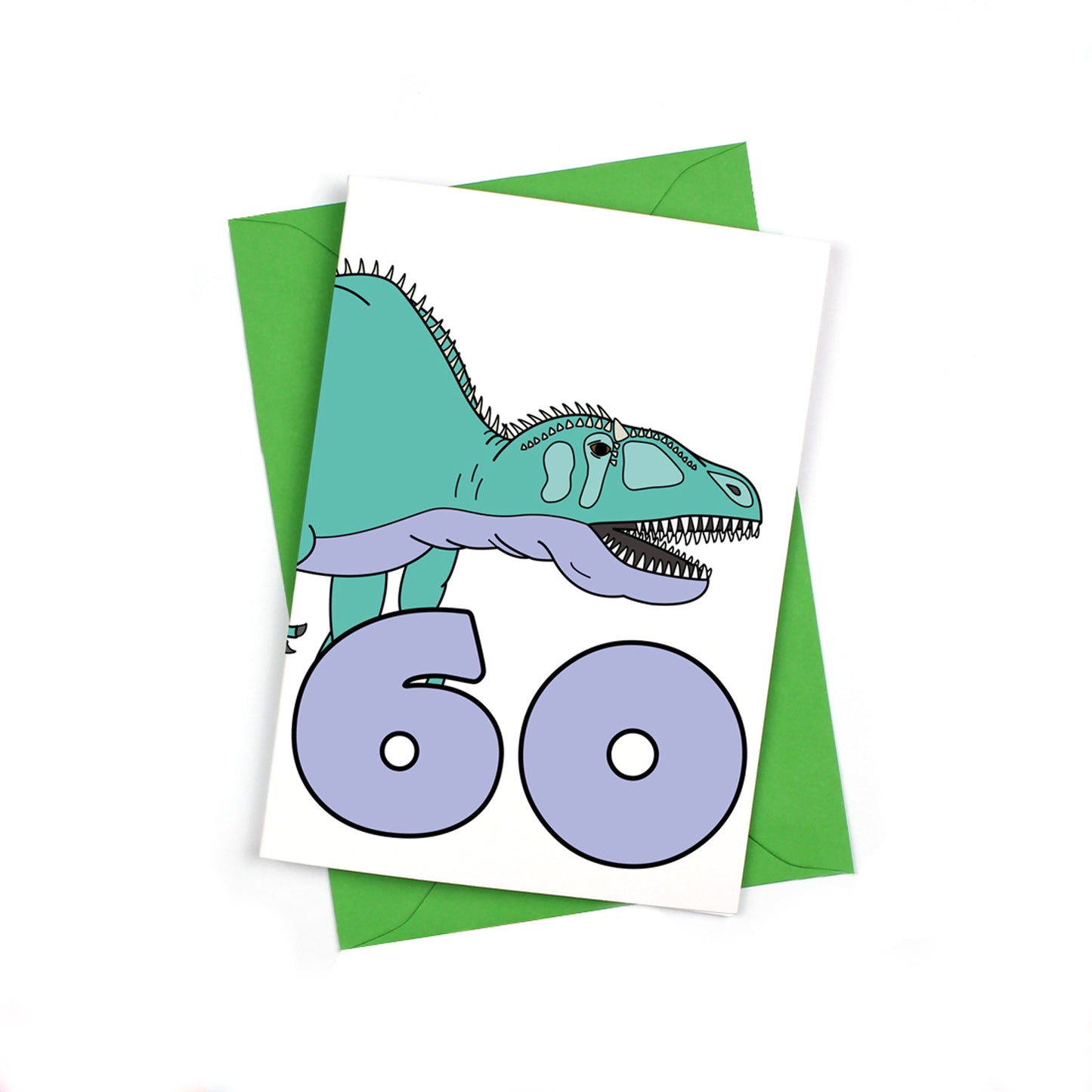 Number 60 Dinosaur Greeting card
