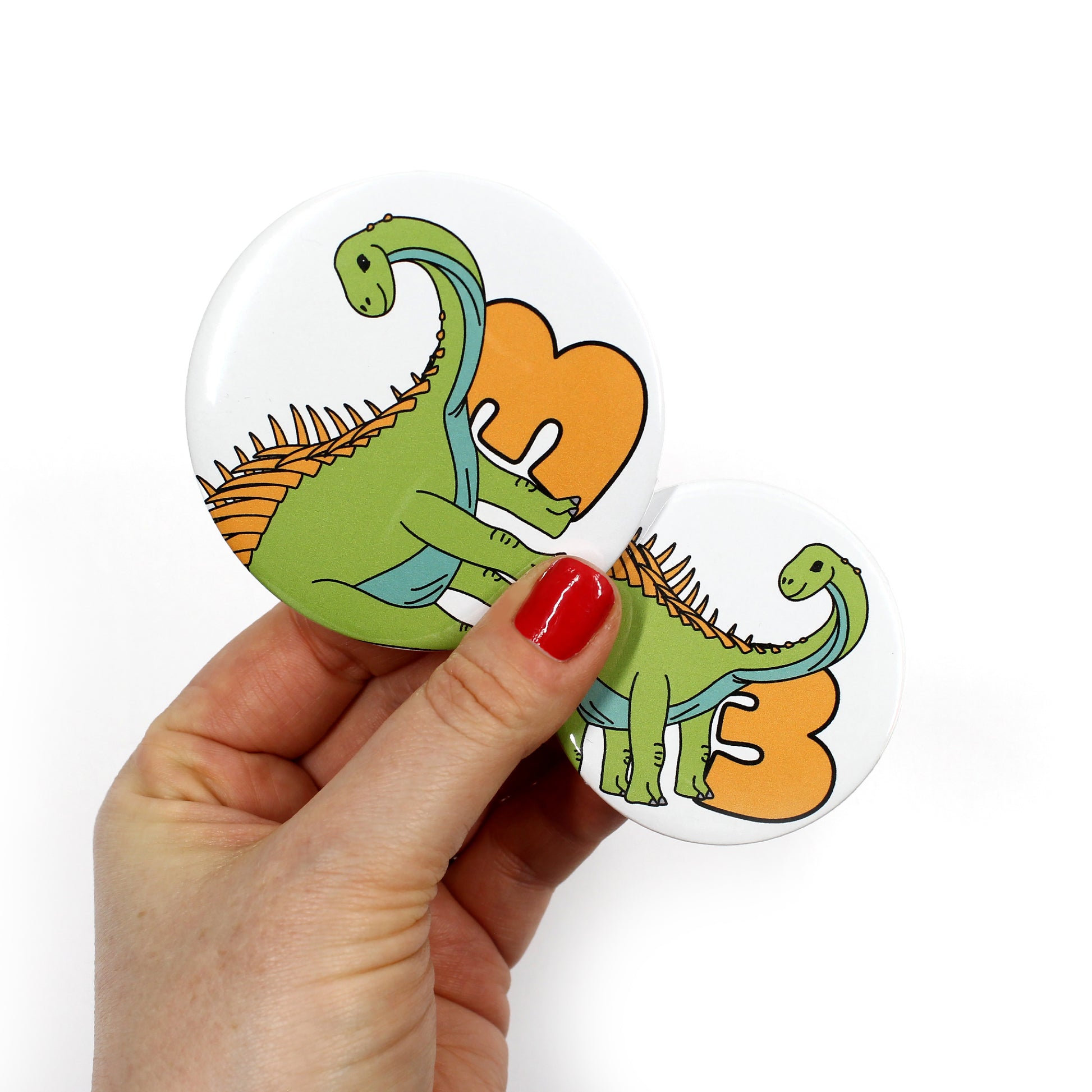 dinosaur number 3 badge