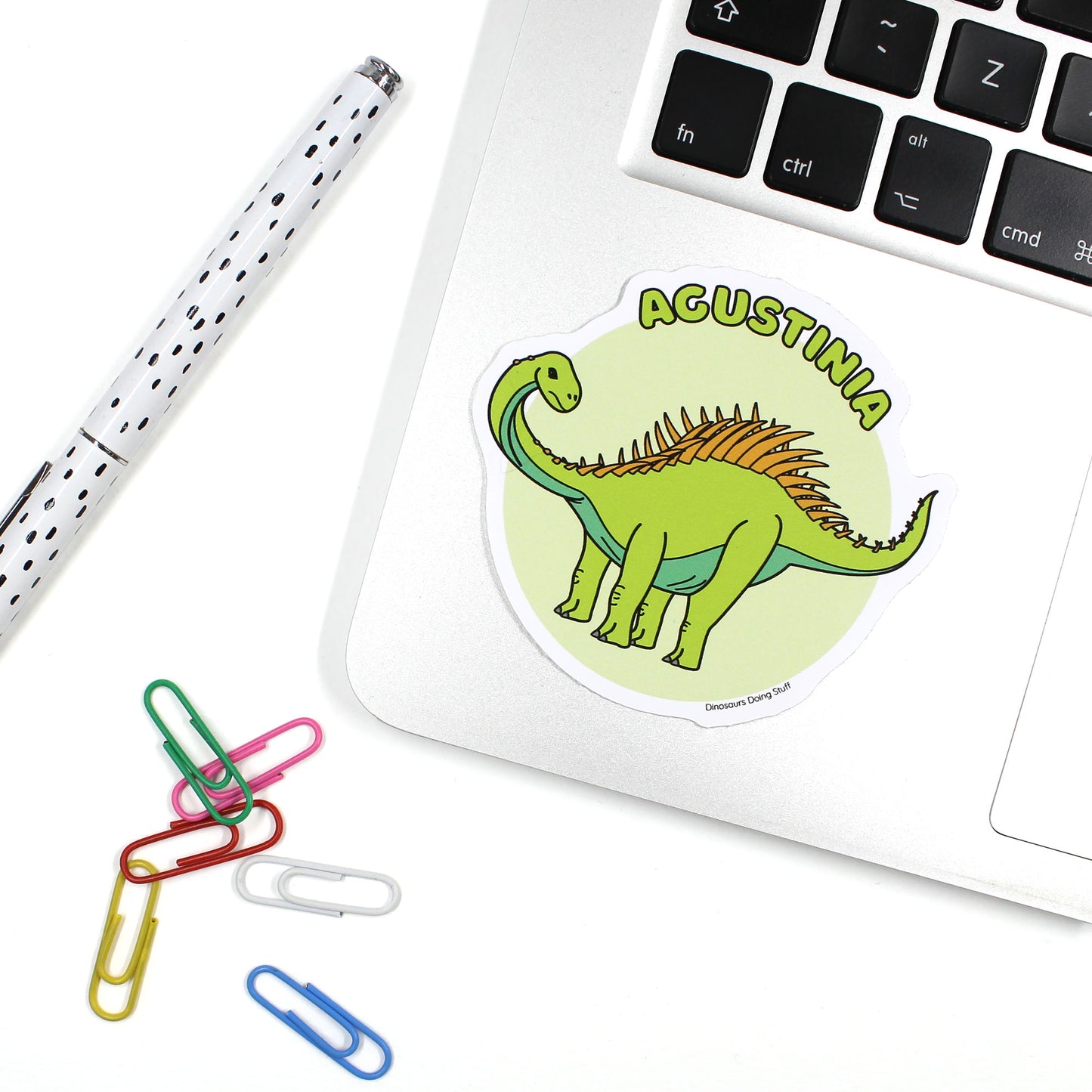  Agustinia dinosaur sticker on a laptop