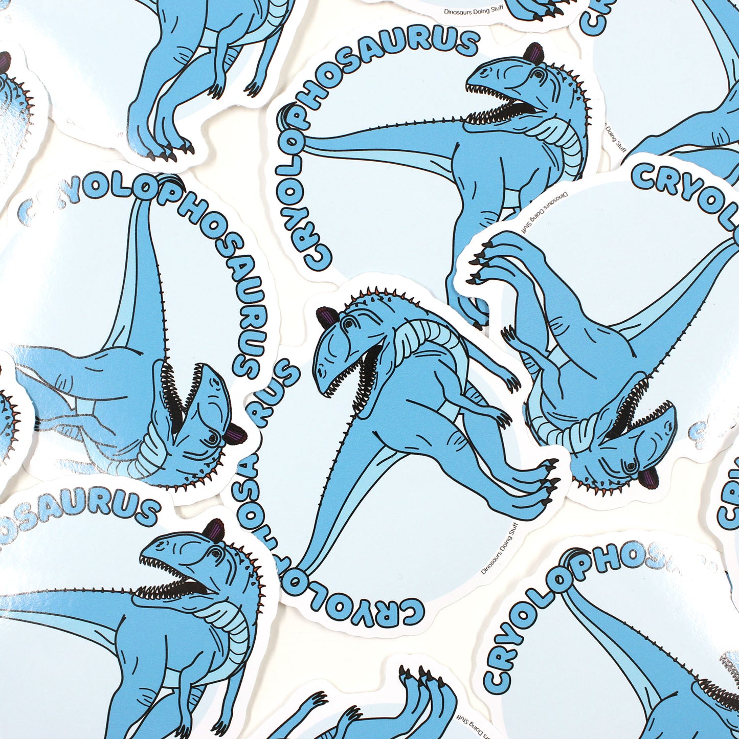 scattered Titanoceratops dinosaur stickers