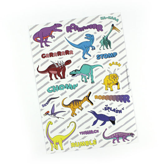 dinosaur words sticker sheet